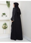 Firüze Abiye Tesettür Elbise - Siyah