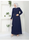 Hünkar Abiye Elbise - Koyu Lacivert