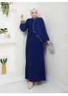 İPEK ELBİSE MAVİ