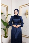 sudem saten elbıse lacivert