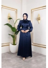 sudem saten elbıse lacivert
