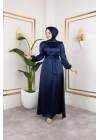 sudem saten elbıse lacivert