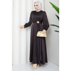 ALİYE TESETTÜR ELBİSE Kahve