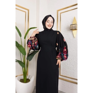 Balon Kollu Nakışlı ELİF ELBİSE