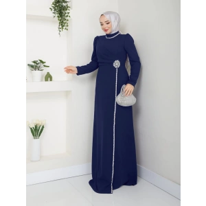 Çiçek Abiye LACİVERT