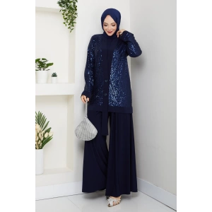 Dilara Pantolonlu Takım - Lacivert