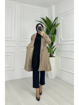 Astarlı Çağla  Rengi Trençkot