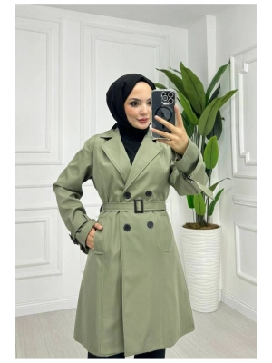 Astarlı Çağla  Rengi Trençkot