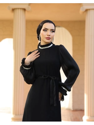 ARZU ELBİSE ABİYE SİYAH