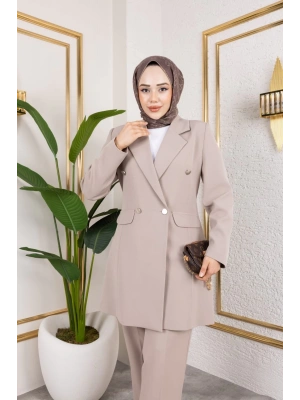 Beste Ceket Takım - Vizon