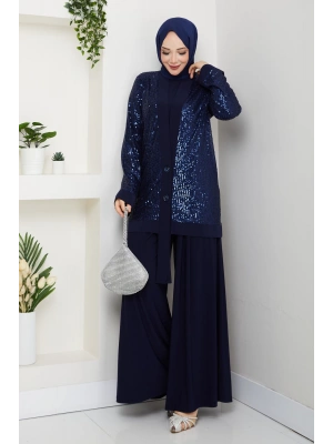 Dilara Pantolonlu Takım - Lacivert