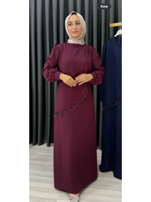 HANDAN ELBİSE bordo