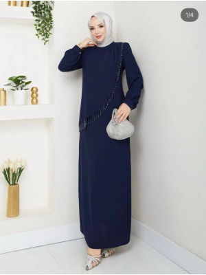 HANDAN ELBİSE LACİVERT