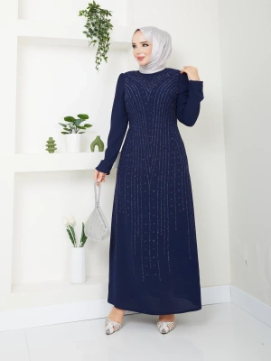 Hünkar Abiye Elbise - Koyu Lacivert
