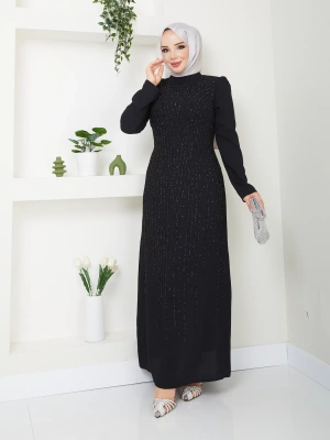 Hünkar Abiye Elbise - Siyah