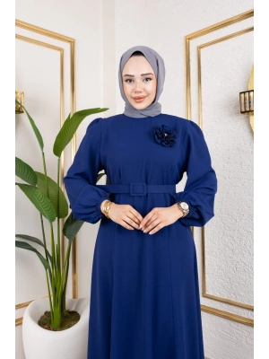 İlknur Elbise - Saks