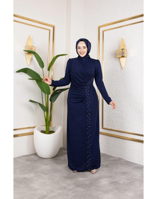 LİKRALI PARLA ABİYE LACİVERT