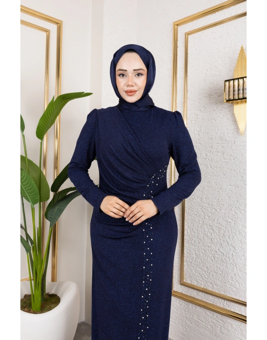 LİKRALI PARLA ABİYE LACİVERT