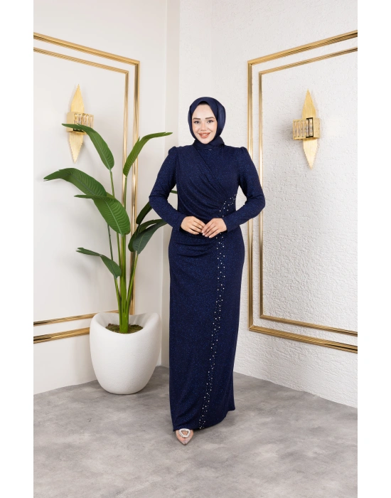 LİKRALI PARLA ABİYE LACİVERT