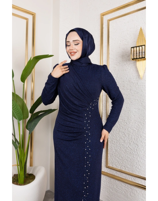 LİKRALI PARLA ABİYE LACİVERT