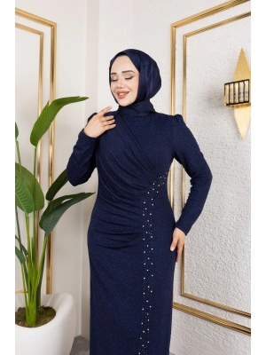 LİKRALI PARLA ABİYE LACİVERT