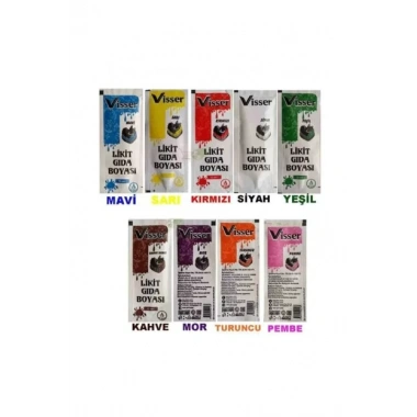 Visser Likit Gıda Boyası 12 ml x 4 ADET
