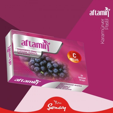 Aftamin Kara Mürver Pastil - 24 Adet