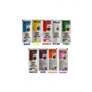 Visser Likit Gıda Boyası 12 ml x 5 ADET