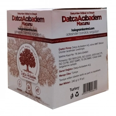 Datça Acı Badem Macunu - 240 gr