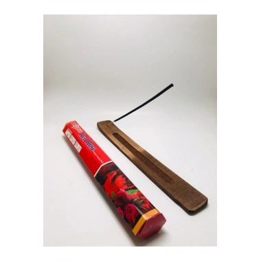 Kırmızı Gül Kokulu 20 Çubuk Tütsü Ve Tütsü Kayığı