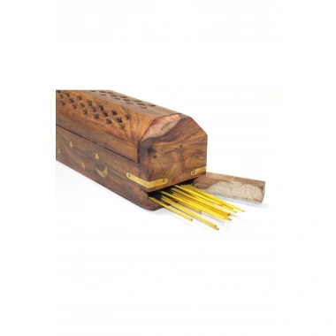 Ahşap Tabut Tütsülük Büyük Boy Gözlü