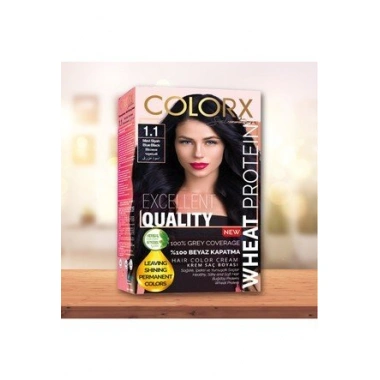 Colorx Saç Boyası Tekli Set - 1.1 MAVİ SİYAH