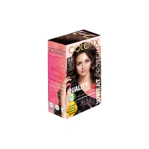 Colorx Saç Boyası Tekli Set -5.0 Açık Kahve