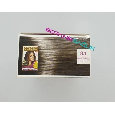 Colorx Saç Boyası İkili Set - 8.1 ORTA KÜLLÜ KUMRAL