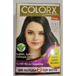 Colorx Saç Boyası İkili Set - 5.11 Koyu Zeytin Kumral
