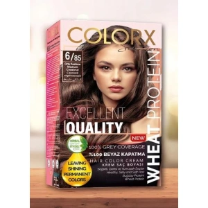 Colorx Saç Boyası Tekli Set - 6.85 ORTA KESTANE