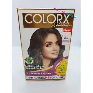 Colorx Saç Boyası İkili Set - 8.1 ORTA KÜLLÜ KUMRAL