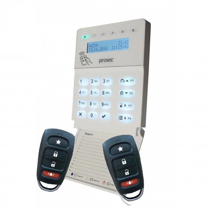 PROSEC PRO-K3 LCD MODÜLLÜ TUŞ TAKIMI + 2 ADET KUMANDA