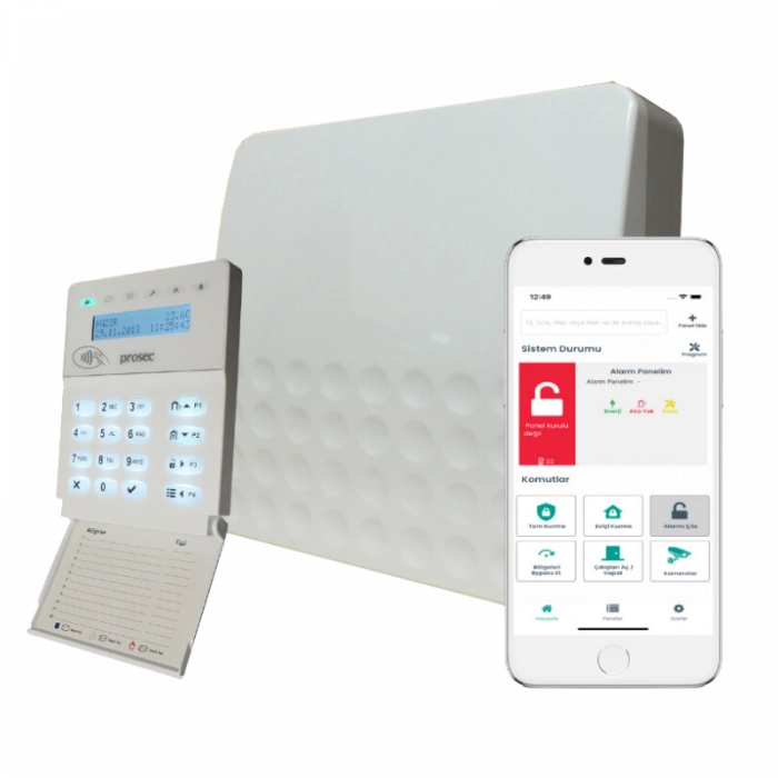 PROSEC PRO-P8W WIFI ALARM PANELİ+PRO-K1 LCD TUŞ TAKIMI
