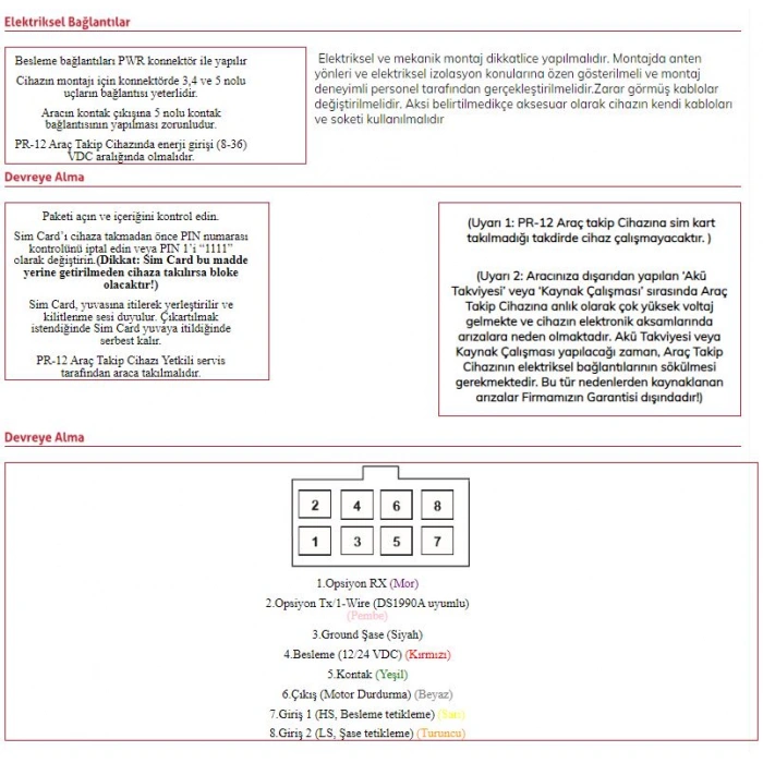 PROSEC PR-12 ARAÇ TAKİP