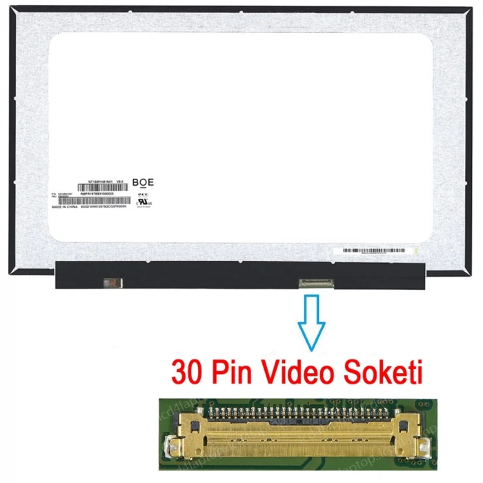 15.6 30 Pin Vidasız Notebook Ekran Panel IPS 1080p