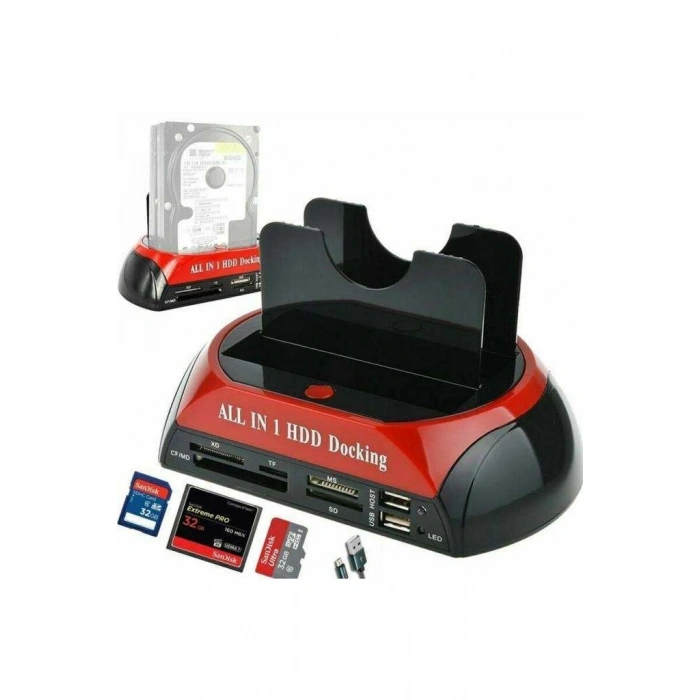 2.5 3.5 USB IDE SATA ESATA HDD DOCK STAND HARDDİSK MASAÜSTÜ PC