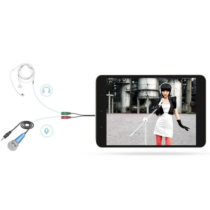 3.5mm Kulaklık Mikrofon Ayırıcı Çoklayıcı Switch Splitter