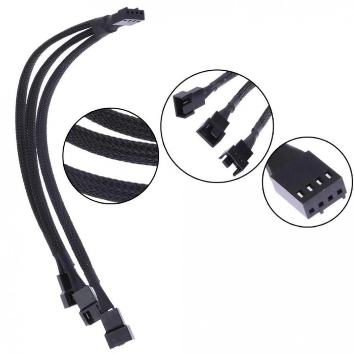 4 Pin Fan Çoklayıcı Y PWM Çoklayıcı Splitter Kablosu