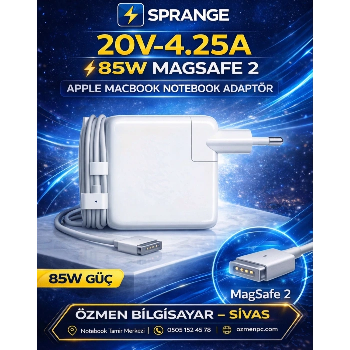 20V 4.25A 85W MAGSAFE 2 APPLE MACBOOK Notebook Adaptör