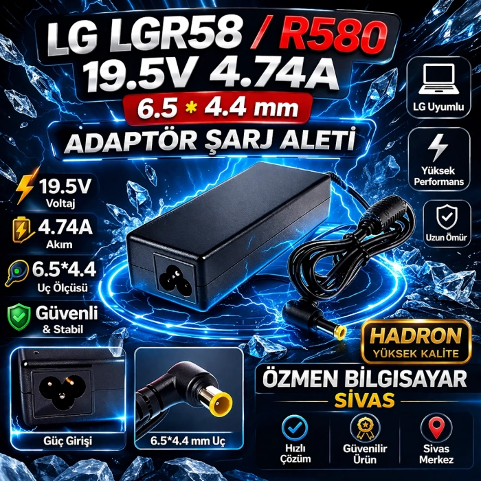 Lg Lgr58 R580 19.5V 4.74A 6.5*4.4 Adaptör Şarj Aleti (HADRON HD712)