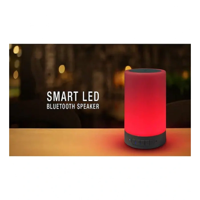 7 Renkli Gece Lambalı Usb Şarj Edilebilir Led Dokunmatik Blueooth Hoparlör Pg 421