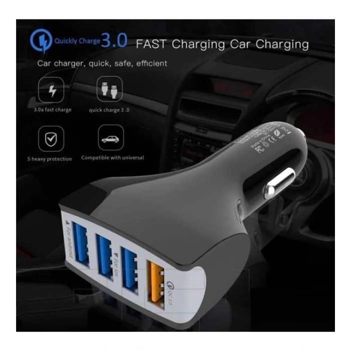 7A QC 4 USB Hızlı Araç Şarj Cihazı Concord C-764
