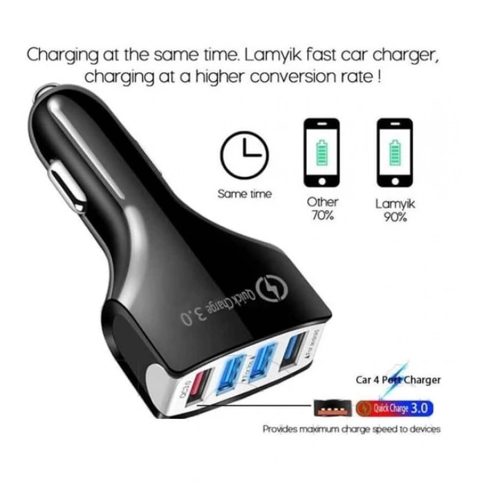 7A QC 4 USB Hızlı Araç Şarj Cihazı Concord C-764