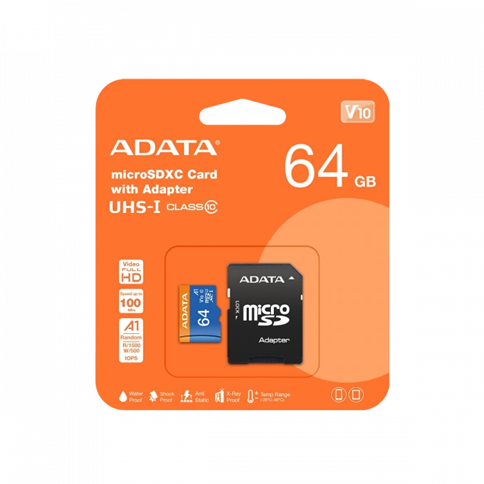 Adata Premier Hafıza Kartı Micro Sd 64Gb Siyah